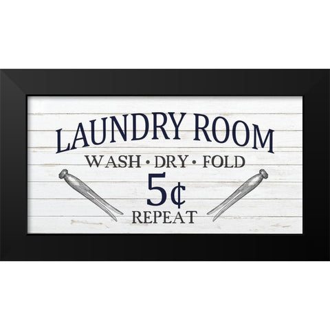 Laundry Room Black Modern Wood Framed Art Print by Kimberly, Allen