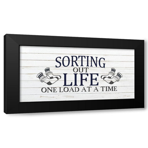 Sorting Life Black Modern Wood Framed Art Print with Double Matting by Kimberly, Allen