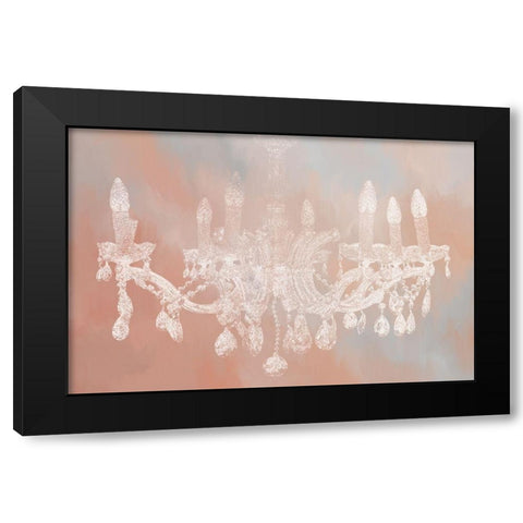 Blush Chandelier Black Modern Wood Framed Art Print with Double Matting by Kimberly, Allen