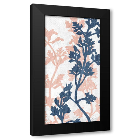 Navy Branches 5 Black Modern Wood Framed Art Print with Double Matting by Kimberly, Allen