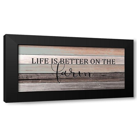 Better on the Farm Black Modern Wood Framed Art Print with Double Matting by Kimberly, Allen