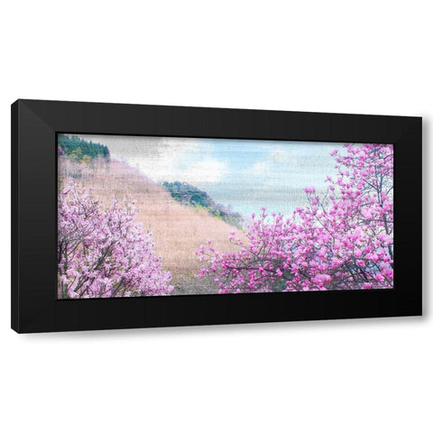 Hillside Blooms Black Modern Wood Framed Art Print by Kimberly, Allen