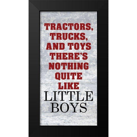 Little Boys Black Modern Wood Framed Art Print by Kimberly, Allen