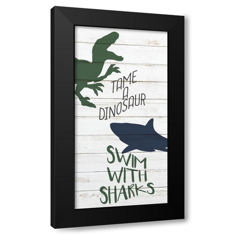 Tame and Swim 2 Black Modern Wood Framed Art Print with Double Matting by Kimberly, Allen
