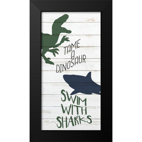 Tame and Swim 2 Black Modern Wood Framed Art Print by Kimberly, Allen