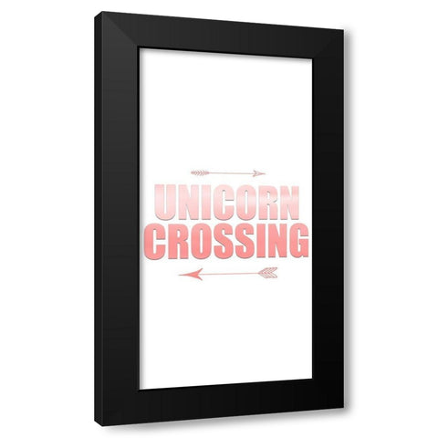 Ombre Unicorn 2 Black Modern Wood Framed Art Print with Double Matting by Kimberly, Allen