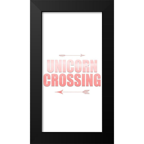 Ombre Unicorn 2 Black Modern Wood Framed Art Print by Kimberly, Allen