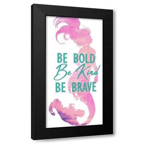 Be Bold 1 Black Modern Wood Framed Art Print with Double Matting by Kimberly, Allen