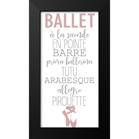 Ballet Subway Black Modern Wood Framed Art Print by Kimberly, Allen