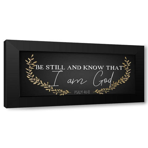 I Am God Black Modern Wood Framed Art Print by Kimberly, Allen