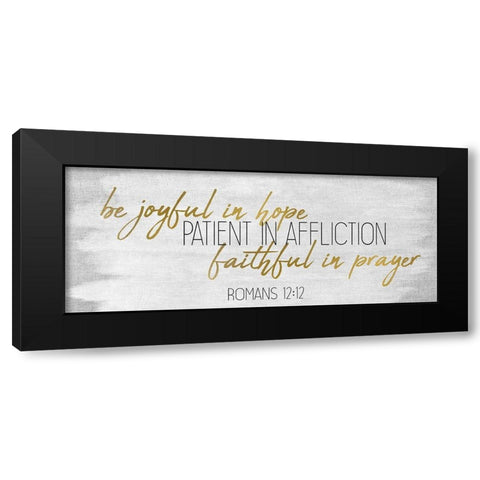 Be Joyful Black Modern Wood Framed Art Print with Double Matting by Kimberly, Allen