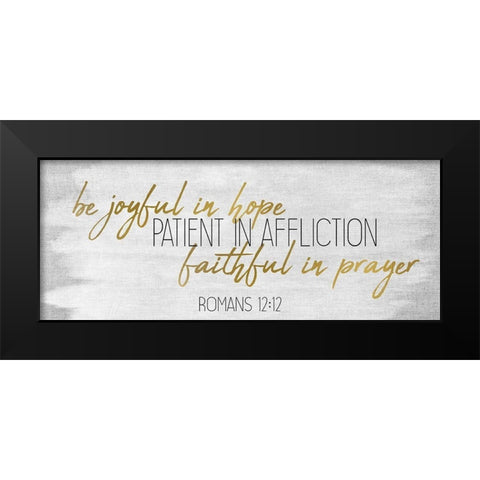Be Joyful Black Modern Wood Framed Art Print by Kimberly, Allen