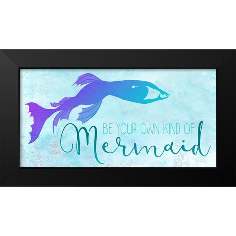 Mermaids 1 Black Modern Wood Framed Art Print by Kimberly, Allen