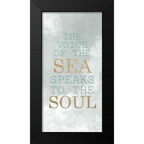 The Voice of the Sea 3 Gold Black Modern Wood Framed Art Print by Allen, Kimberly