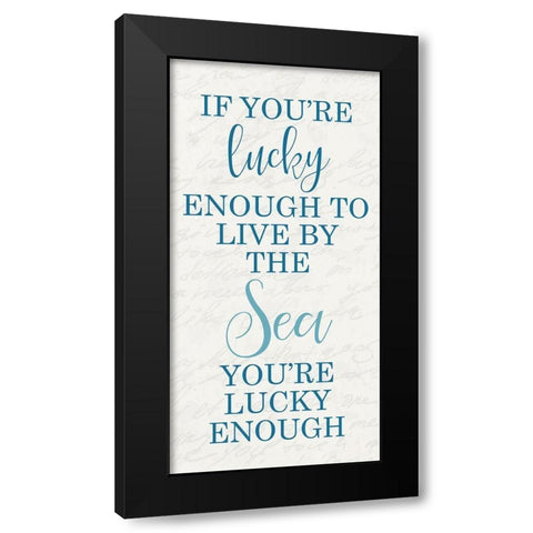 Lucky Enough 6 Black Modern Wood Framed Art Print with Double Matting by Kimberly, Allen