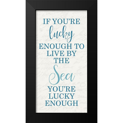 Lucky Enough 6 Black Modern Wood Framed Art Print by Kimberly, Allen