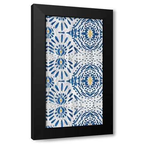 Ikat 1 Black Modern Wood Framed Art Print by Kimberly, Allen