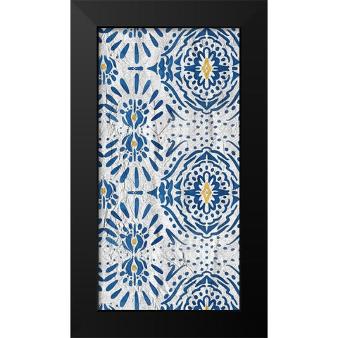 Ikat 1 Black Modern Wood Framed Art Print by Kimberly, Allen