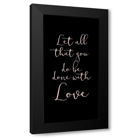 Be Still 1 v2 Black Modern Wood Framed Art Print with Double Matting by Kimberly, Allen