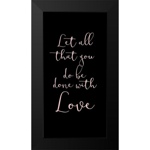 Be Still 1 v2 Black Modern Wood Framed Art Print by Kimberly, Allen