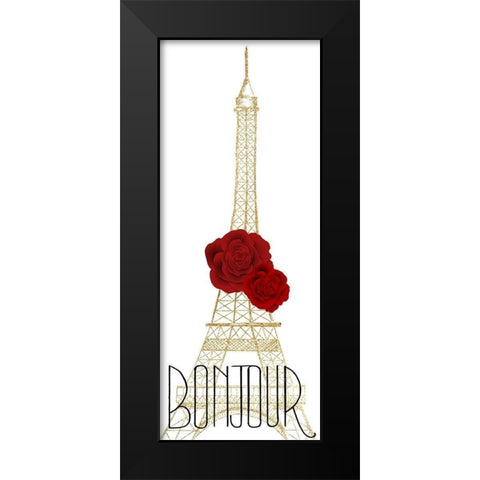 Love Paris 1 Black Modern Wood Framed Art Print by Kimberly, Allen
