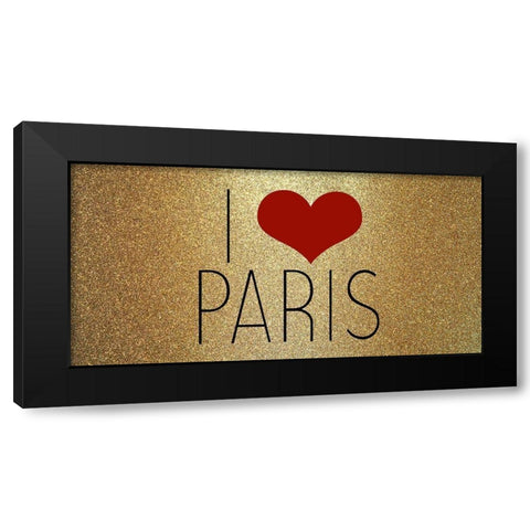 Love Paris 3 Black Modern Wood Framed Art Print by Kimberly, Allen