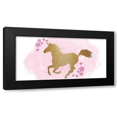 Be a Unicorn C Black Modern Wood Framed Art Print by Kimberly, Allen
