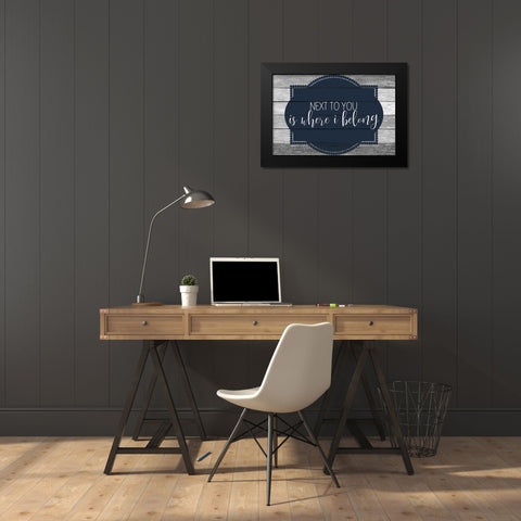 Next to You Black Modern Wood Framed Art Print by Kimberly, Allen