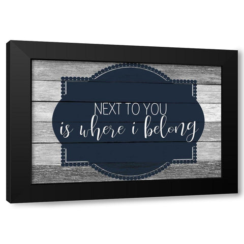 Next to You Black Modern Wood Framed Art Print with Double Matting by Kimberly, Allen