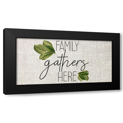 Family Gathers Black Modern Wood Framed Art Print by Kimberly, Allen