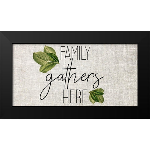 Family Gathers Black Modern Wood Framed Art Print by Kimberly, Allen