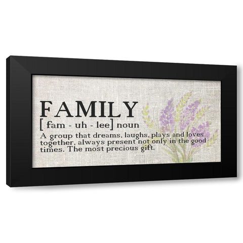 Family Noun Black Modern Wood Framed Art Print with Double Matting by Kimberly, Allen
