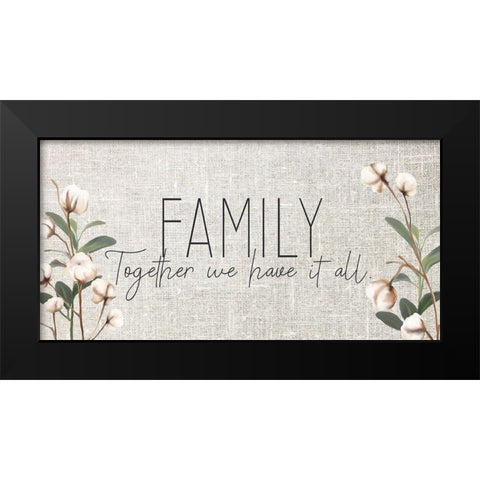 Family Together Black Modern Wood Framed Art Print by Kimberly, Allen