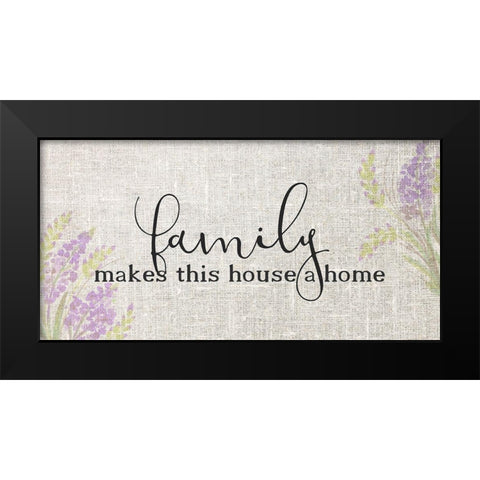 Makes this House Black Modern Wood Framed Art Print by Kimberly, Allen