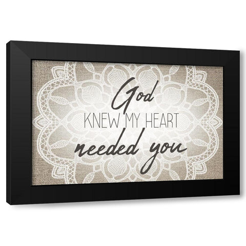 God Knew Black Modern Wood Framed Art Print with Double Matting by Kimberly, Allen