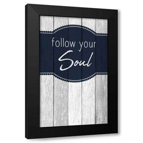 Your Soul 1 Black Modern Wood Framed Art Print with Double Matting by Kimberly, Allen