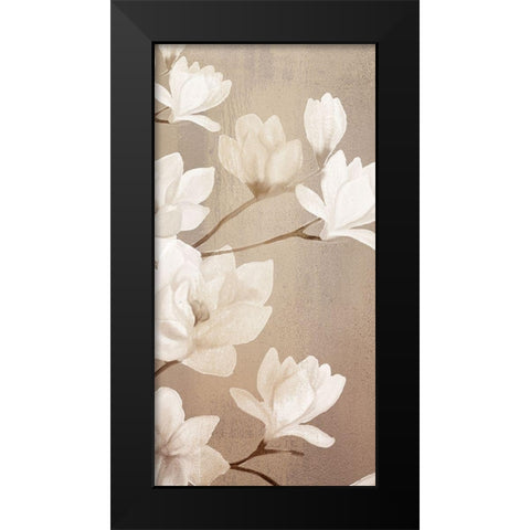 Magnolia Panel 1 Black Modern Wood Framed Art Print by Kimberly, Allen