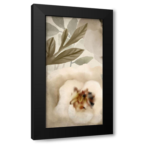Simplicity Floral Panel A Black Modern Wood Framed Art Print with Double Matting by Kimberly, Allen