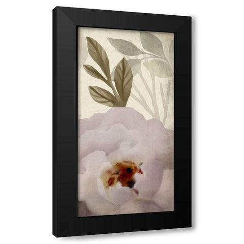 Simplicity Floral Panel C Black Modern Wood Framed Art Print by Kimberly, Allen