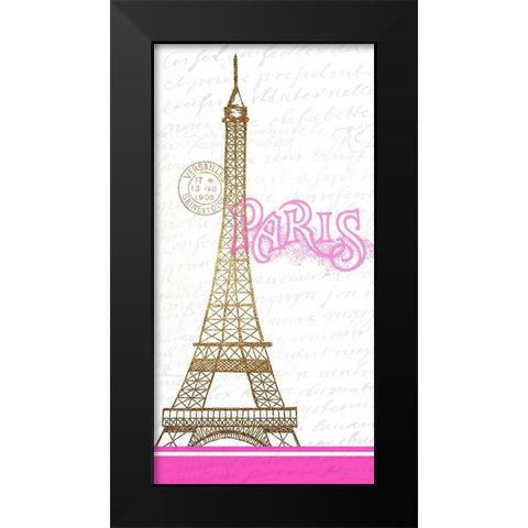 I Love Paris 1 Black Modern Wood Framed Art Print by Allen, Kimberly