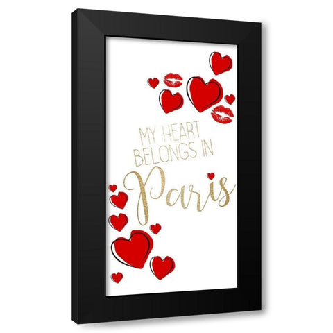 My Heart 2 Black Modern Wood Framed Art Print with Double Matting by Allen, Kimberly