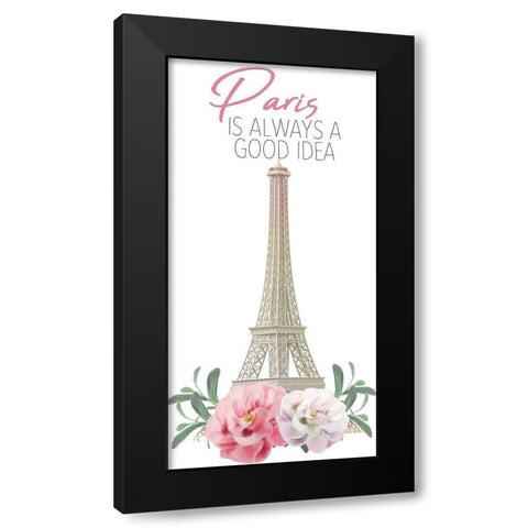 Always Paris 1 Black Modern Wood Framed Art Print with Double Matting by Allen, Kimberly