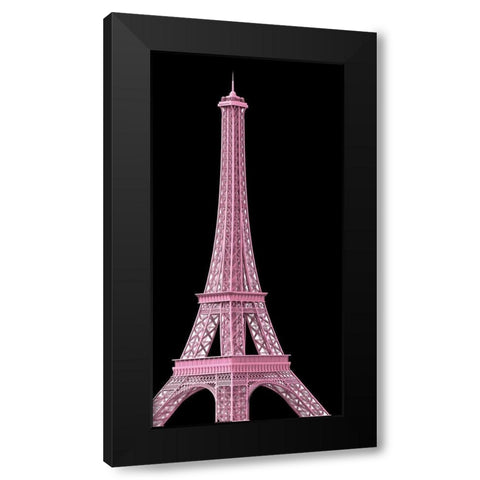 Pink Paris 1 Black Modern Wood Framed Art Print with Double Matting by Allen, Kimberly