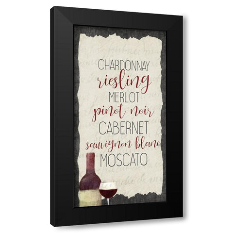 Good Wine Black Modern Wood Framed Art Print with Double Matting by Allen, Kimberly