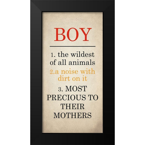 Little Boys 6 Black Modern Wood Framed Art Print by Allen, Kimberly