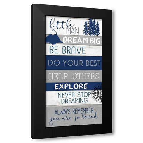 Little Man Black Modern Wood Framed Art Print by Allen, Kimberly