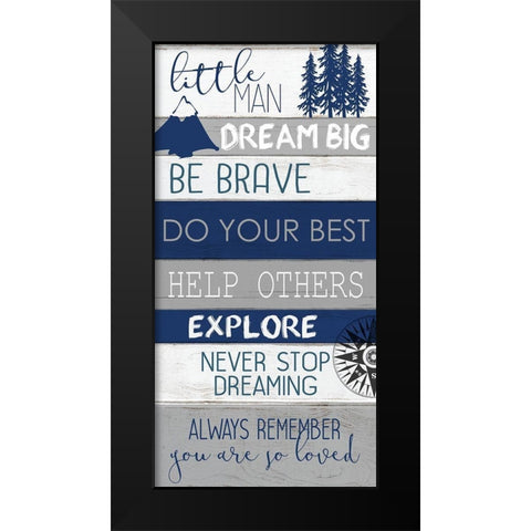 Little Man Black Modern Wood Framed Art Print by Allen, Kimberly