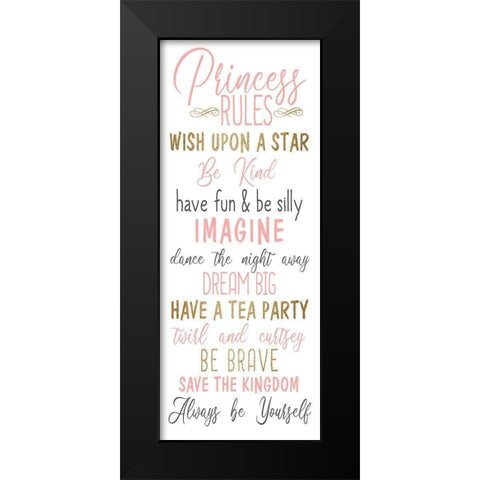 A True Princess 5 Black Modern Wood Framed Art Print by Allen, Kimberly