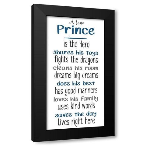 Boy Hero Black Modern Wood Framed Art Print with Double Matting by Allen, Kimberly