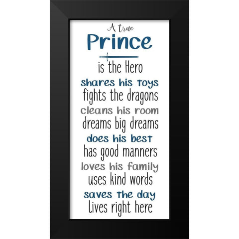 Boy Hero Black Modern Wood Framed Art Print by Allen, Kimberly